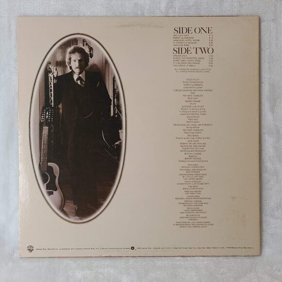 Gordon Lightfoot Endless Wire 12" LP Vinyl Album 1978 Warner Bros BSK 3149 LA - Picture 3 of 11